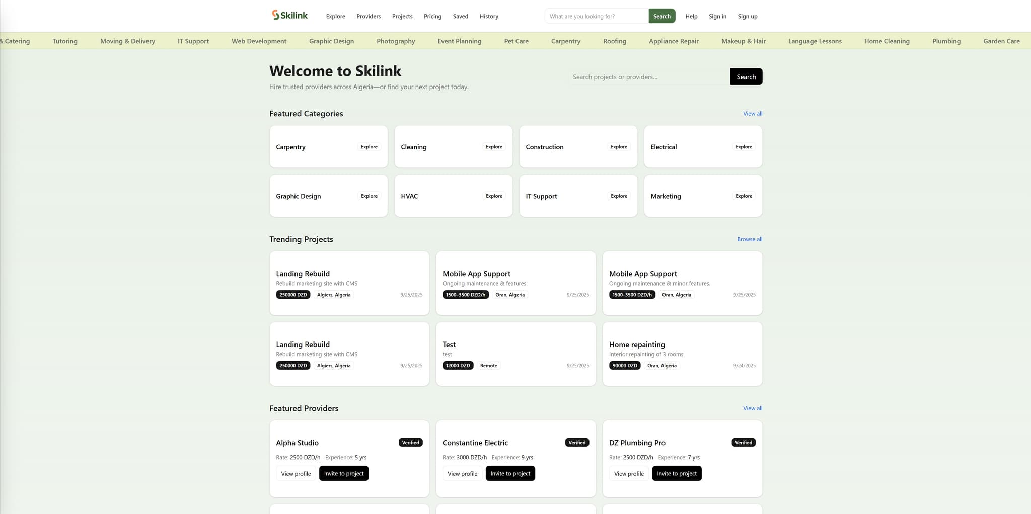 Skilink: Service Marketplace Platform